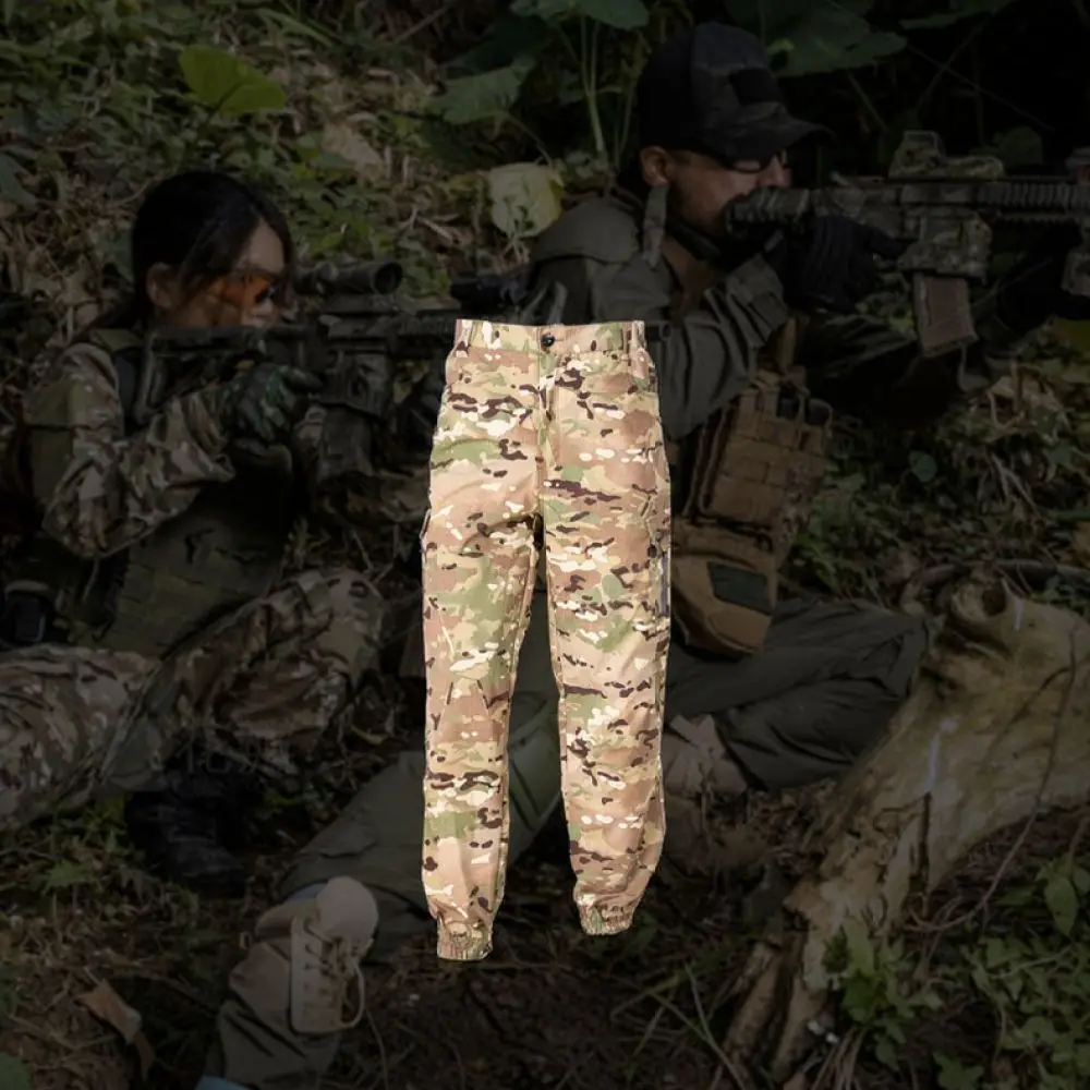 Mens Outdoor Tactical Camo Pants Style Breathable Quick Dry Water Repellent Training Durable Combat Trousers
