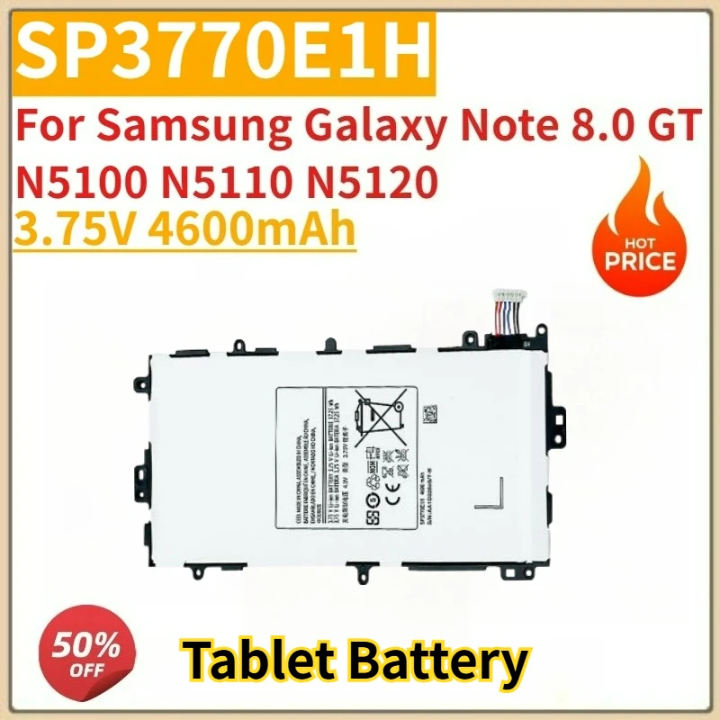 

Аккумулятор для планшета 3,75 В, 4600 мАч SP3770E1H для Samsung Galaxy Note 8,0 GT N5100 N5110 N5120, сменный аккумулятор, новый, высокого качества