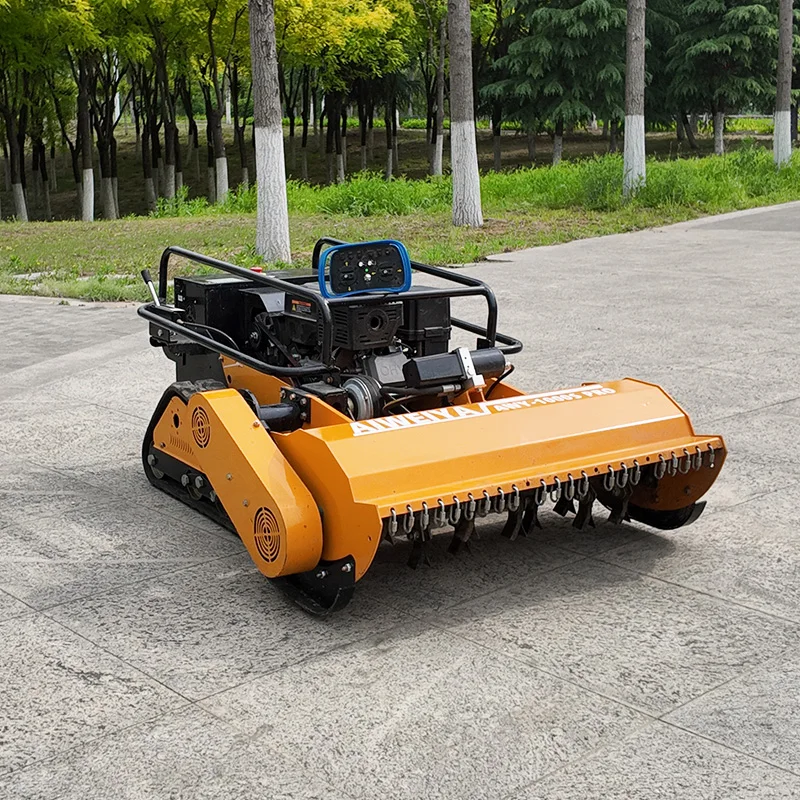 Customized Remote Control Lawn Mower Powerful Diesel Caterpillar Agricultural Robot Lawn Mower view 4