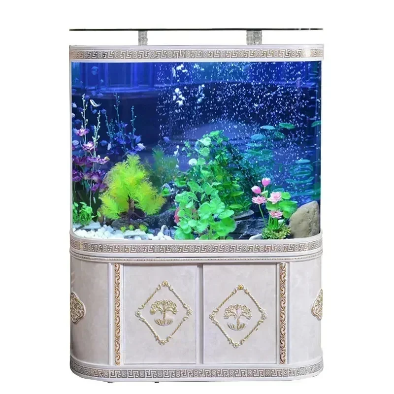 

Fish Tank Aquarium Small Glass Change Water Ecological Landscaping Large Bottom Filter Goldfish Turtle Jar