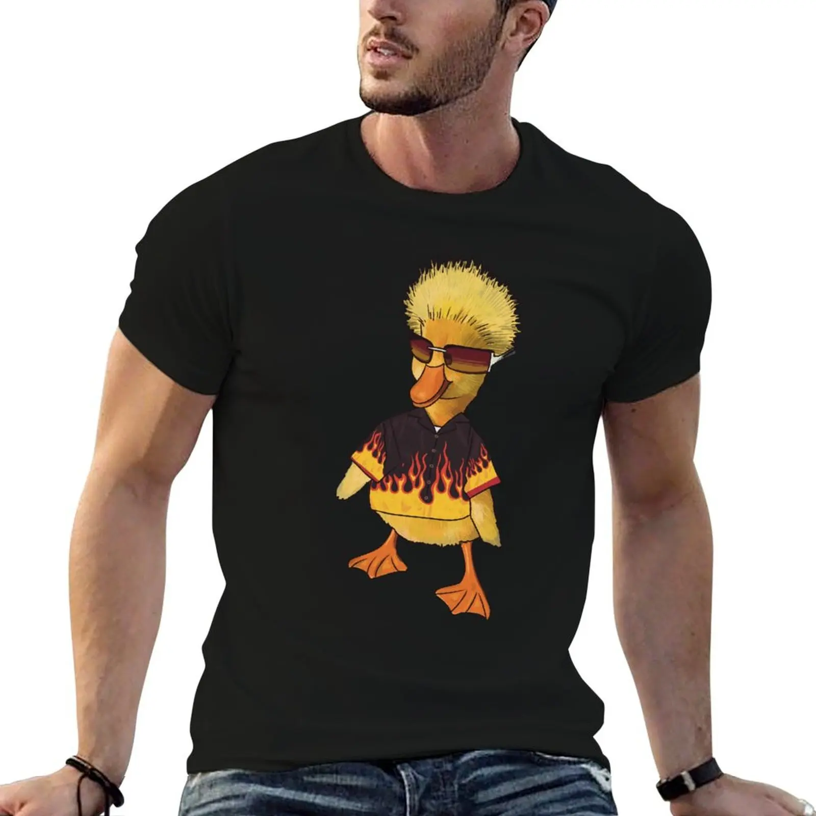 Duck Fieri T-Shirt Casual Daily Wear Short Sleeve Top