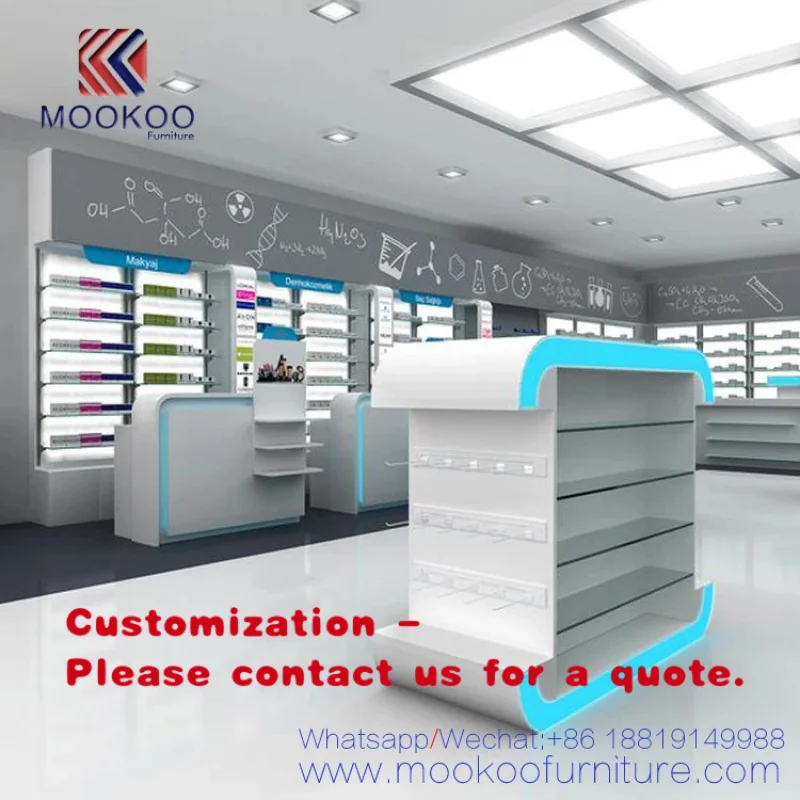 

Дизайн витрин для аптек класса люкс: островные витрины для аптек и аптечных пунктов