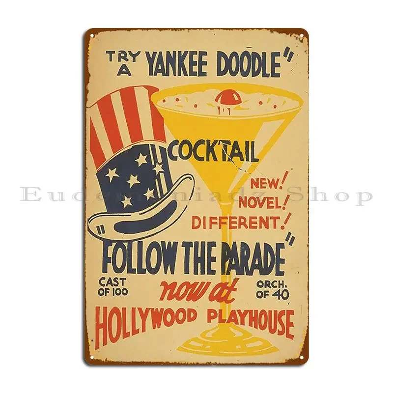 Póster Vintage de Try A Yankee Doodle, carteles de Metal, diseño personalizado, cartel de cocina Vintage, cartel de estaño