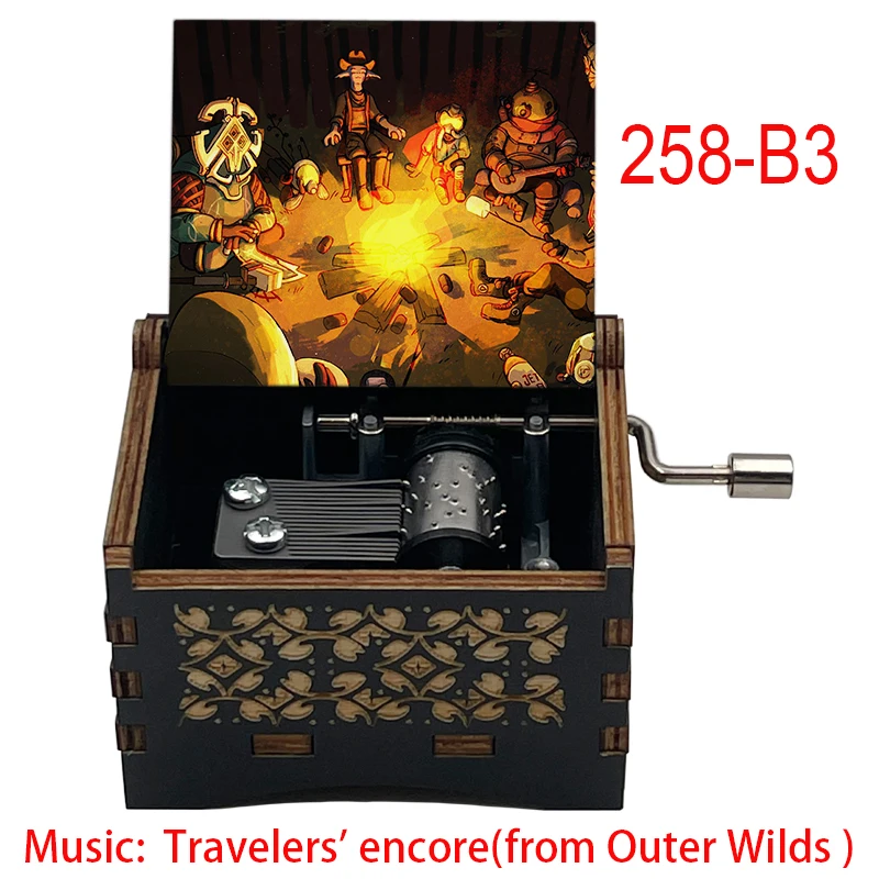 Classic Game Outer Wilds Theme Song《Traveler's Encore》Wooden Music Box Decorative Ornament Festival Party Gift For Friend