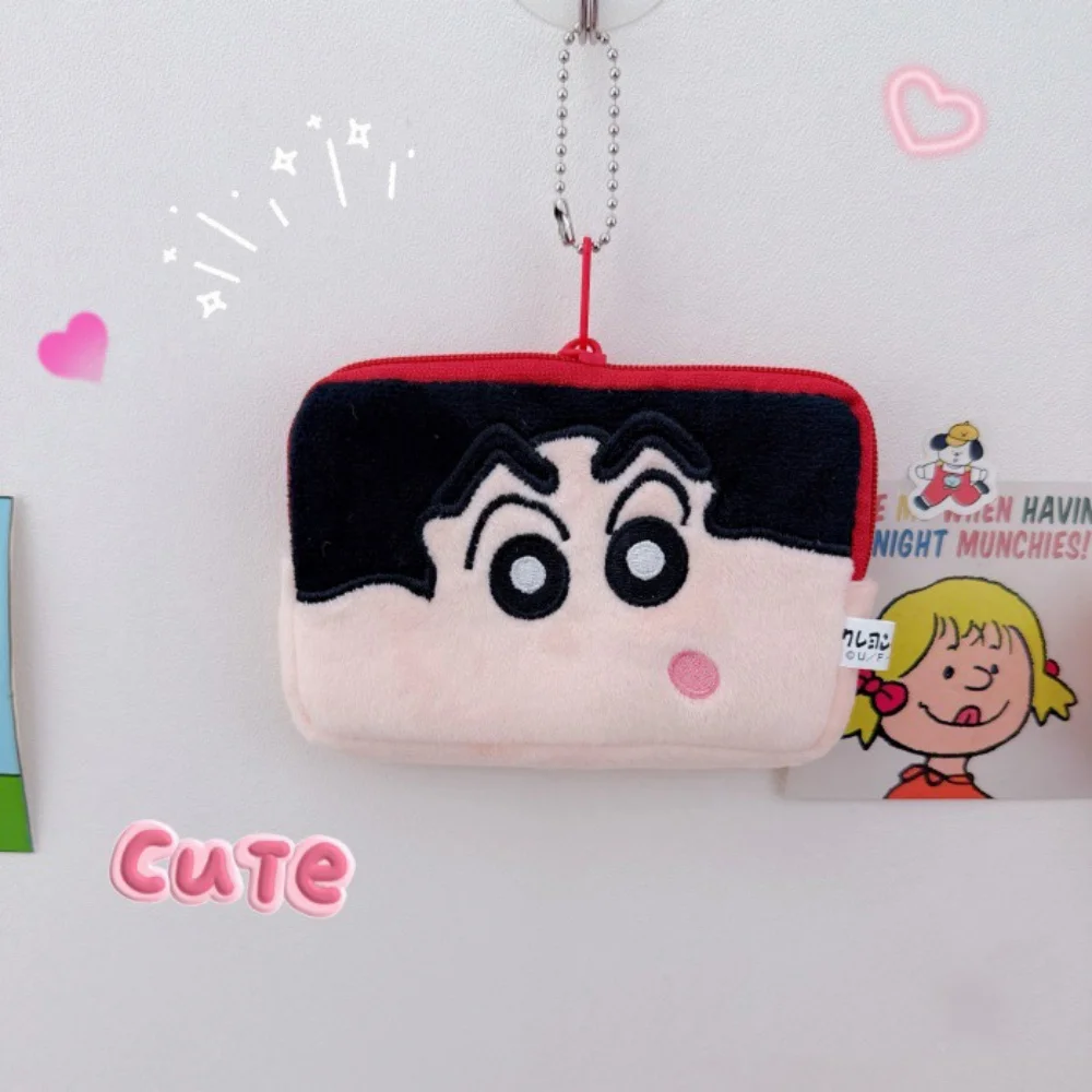 Nuovo Crayon Shin-Chan Portafoglio in peluche per cartoni animati Personaggio anime Buriburizaemon Portamonete Porta carte di transito Custodia per ragazze Regalo