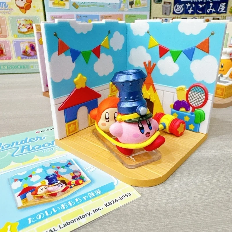 Figur Kirby Asli Yang Diperbaiki Kamar Ajaib Kirby Waddle Dee Bermain Pesta Dapur Mandi Ruang Tamu Kamar Tidur PVC Hadiah Mainan Action Figure