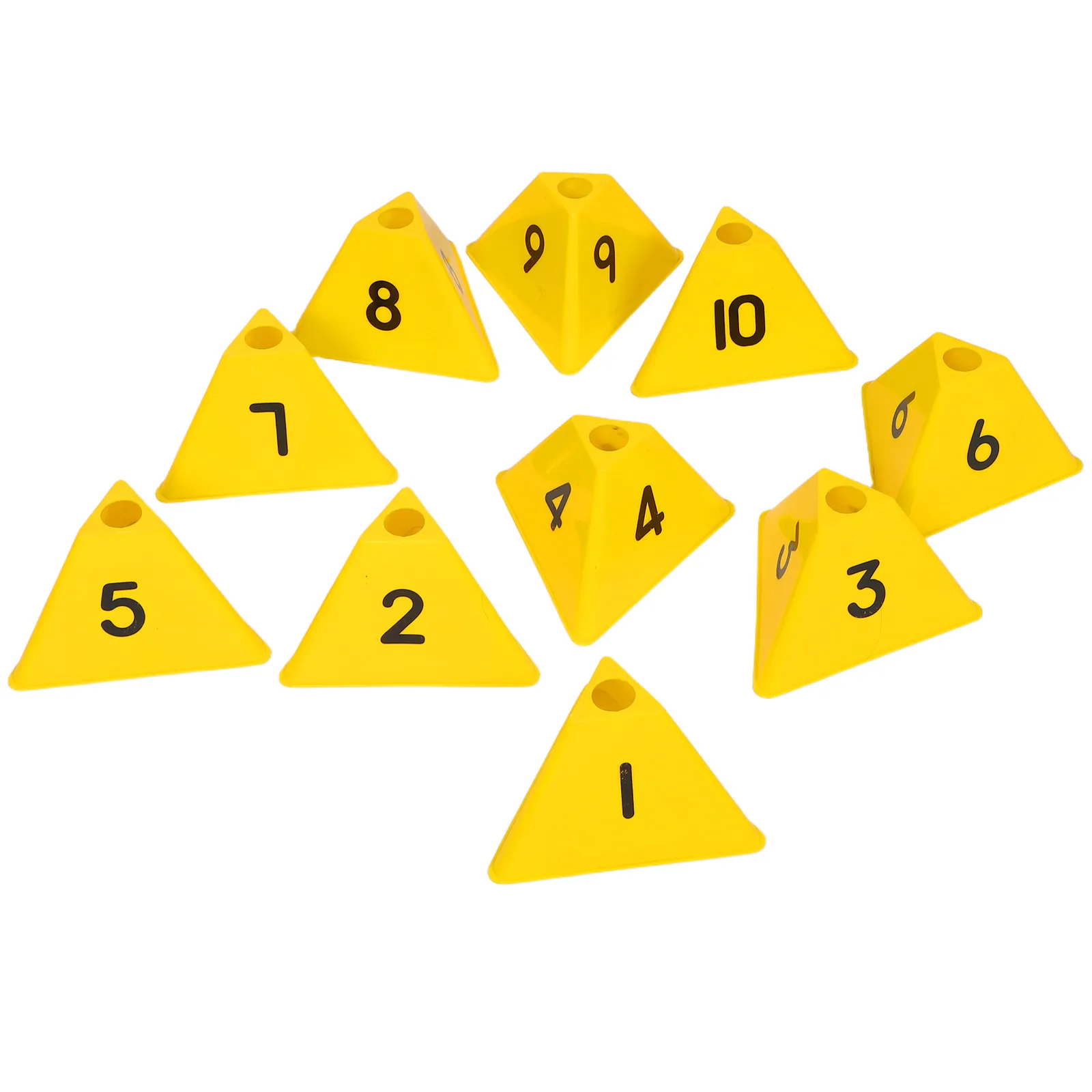 10Pcs Football Training Marker Cones Numbered Triangle Agility Soccer Field Marker Outdoor Sports Equipment Basketball Drills view 6