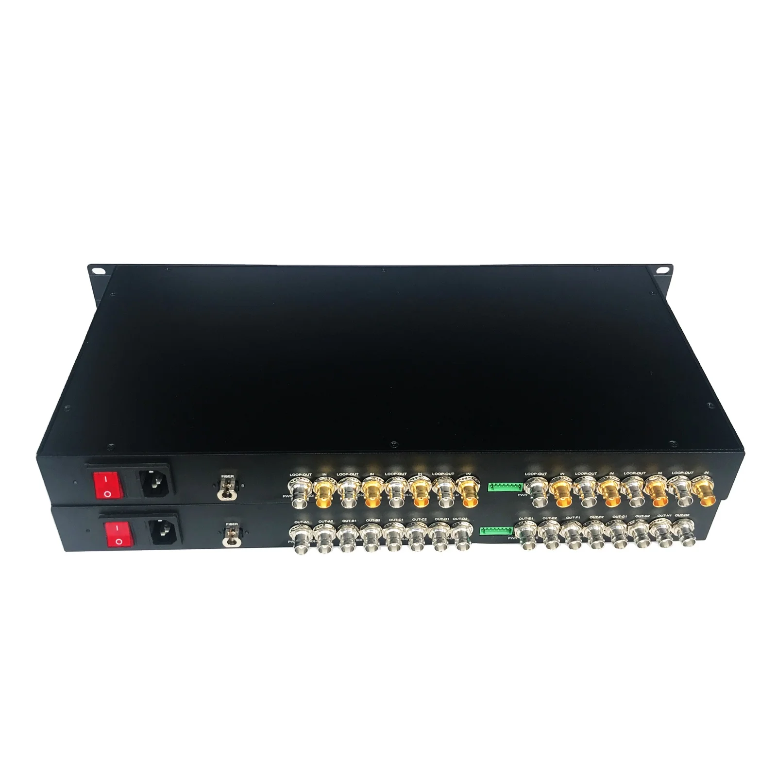 8Ch SD HD 3G SDI Over Single Fiber CWDM Uncompressed Extender Rack Mount Type 1U Size for Broadcasting Online Streaming Systems