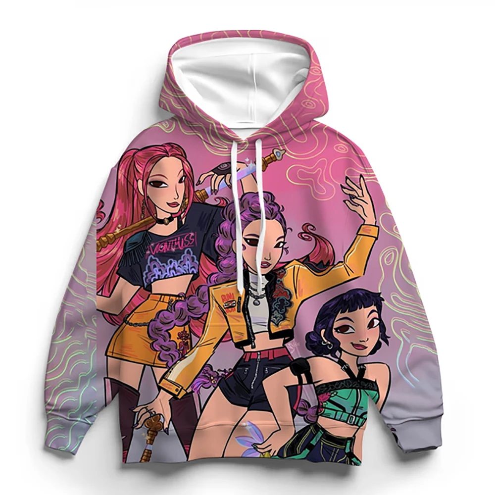 

Kpop Demon Hunter Hoodies Kids Kawaii Rumi Mira Zoey Sweatshirt Girls Boys Winter Pullover Long Sleeves Children Clothes Gift