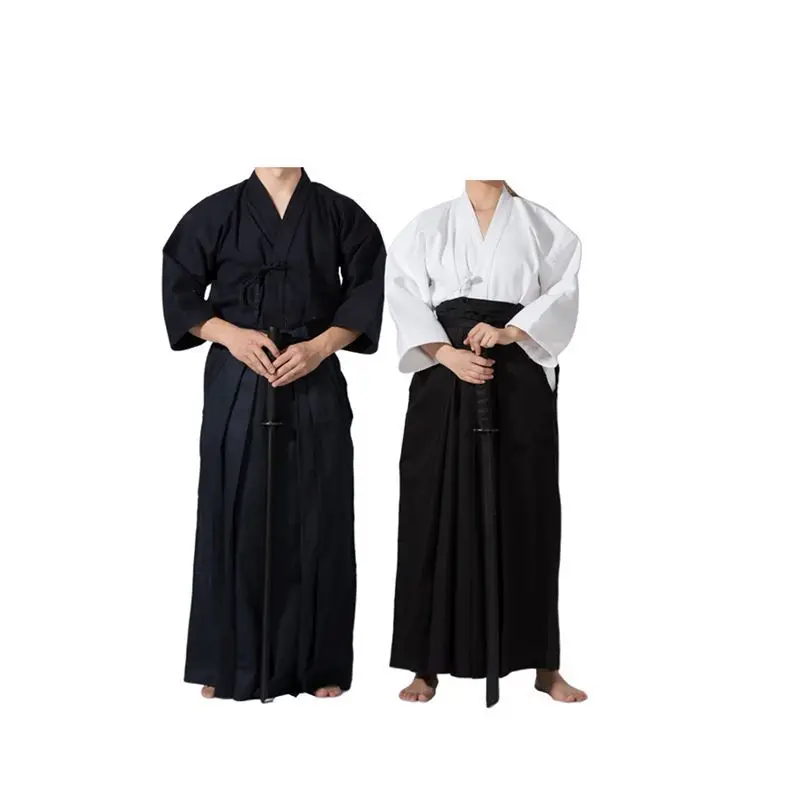 Kendo Uniforms ศิลปะการต่อสู้เสื้อผ้า Kendo Aikido Hapkido ศิลปะการต่อสู้ชุดผู้ชายผู้หญิง Hakama Aikido ญี่ปุ่น Kung Fu Taekwondo