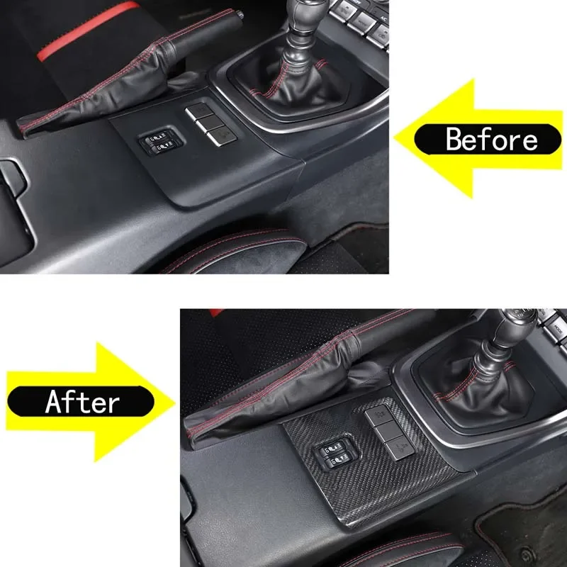 

Real Carbon Fiber Car Seat Heating Adjustment Button Frame Decorative Sticker Trim For Toyota 86/Subaru BRZ 2022 Accessories