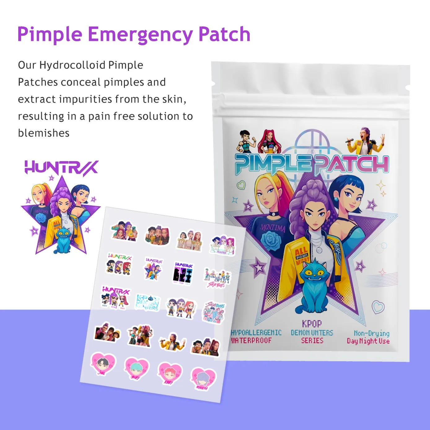 20 كبسولة من ملصقات حب الشباب الغروانية المائية الكرتونية اللطيفة خفيفة وغير مزعجة #3