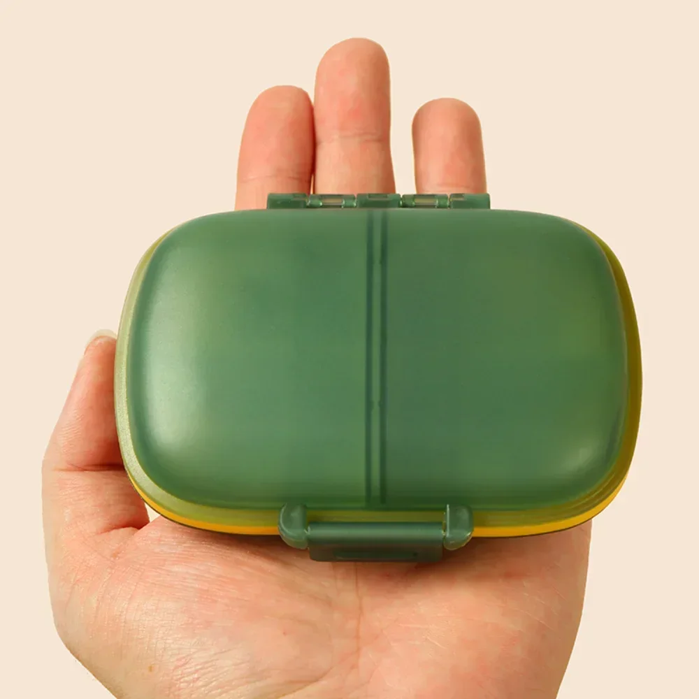 New Weekly Premuim Small Portable Travel 8 Grids Pill Organizer Box Cases Container Storage for Tablet Medicine Vitamin FishOils