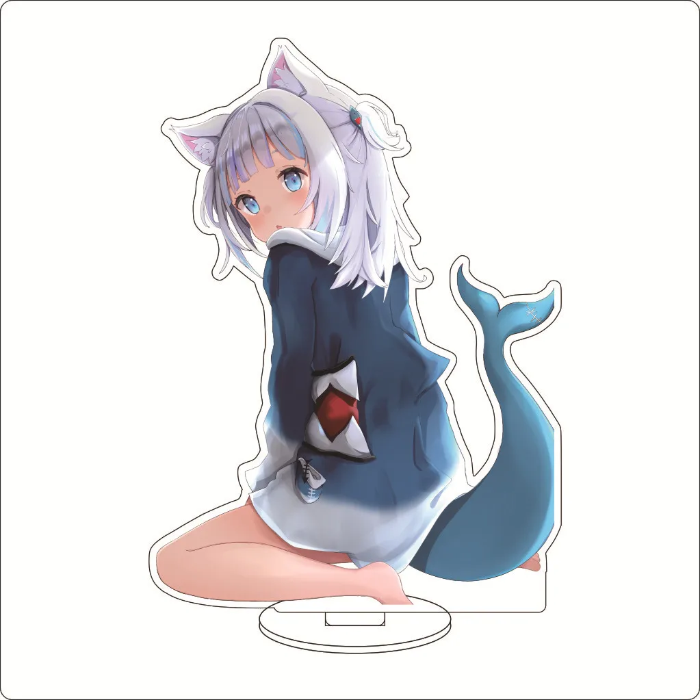 16CM Anime Hololive Vtuber Gawr Gur Shark Girl‌ Cos New Cuty Acrylic Figure Stand Ornaments Goods Lovely Chrismas Gifts view 2
