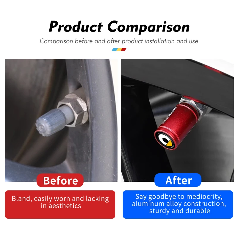 4pcs Car Wheel Tire Valve Airdust Waterproof Protective Cover For Smart Fortwo Forfour 451 453 450 452 454 Roadster Coupe