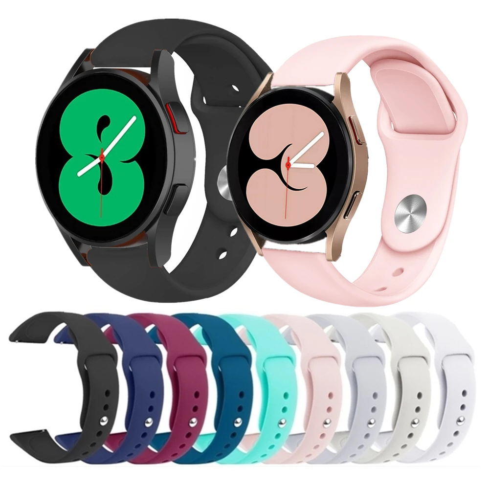 20mm Silicone Bands For Samsung Galaxy Watch5 40mm 44mm Watch5 Pro Waterproof Bracelet For Watch4 Classic 42mm 46mm Wrist Strap