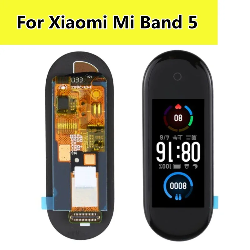 

AMOLED для Xiaomi Mi Band 5, ЖК-дисплей, преобразователь сенсорного экрана в сборе для Xiaomi Band 5, NFC, ЖК-дисплей, умный браслет, ЖК-дисплей