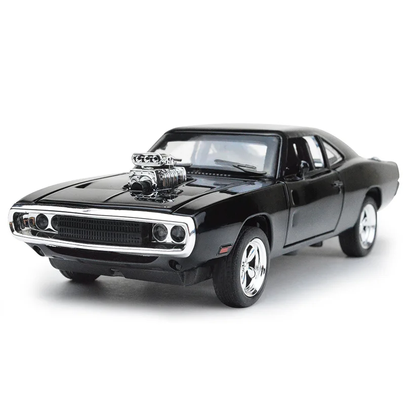 1:32 Seria Dodge, Challenger Hellcat Vintage Classic Alloy Car Model Toy Pull Back Cars z dźwiękiem i światłem na prezent dla dzieci