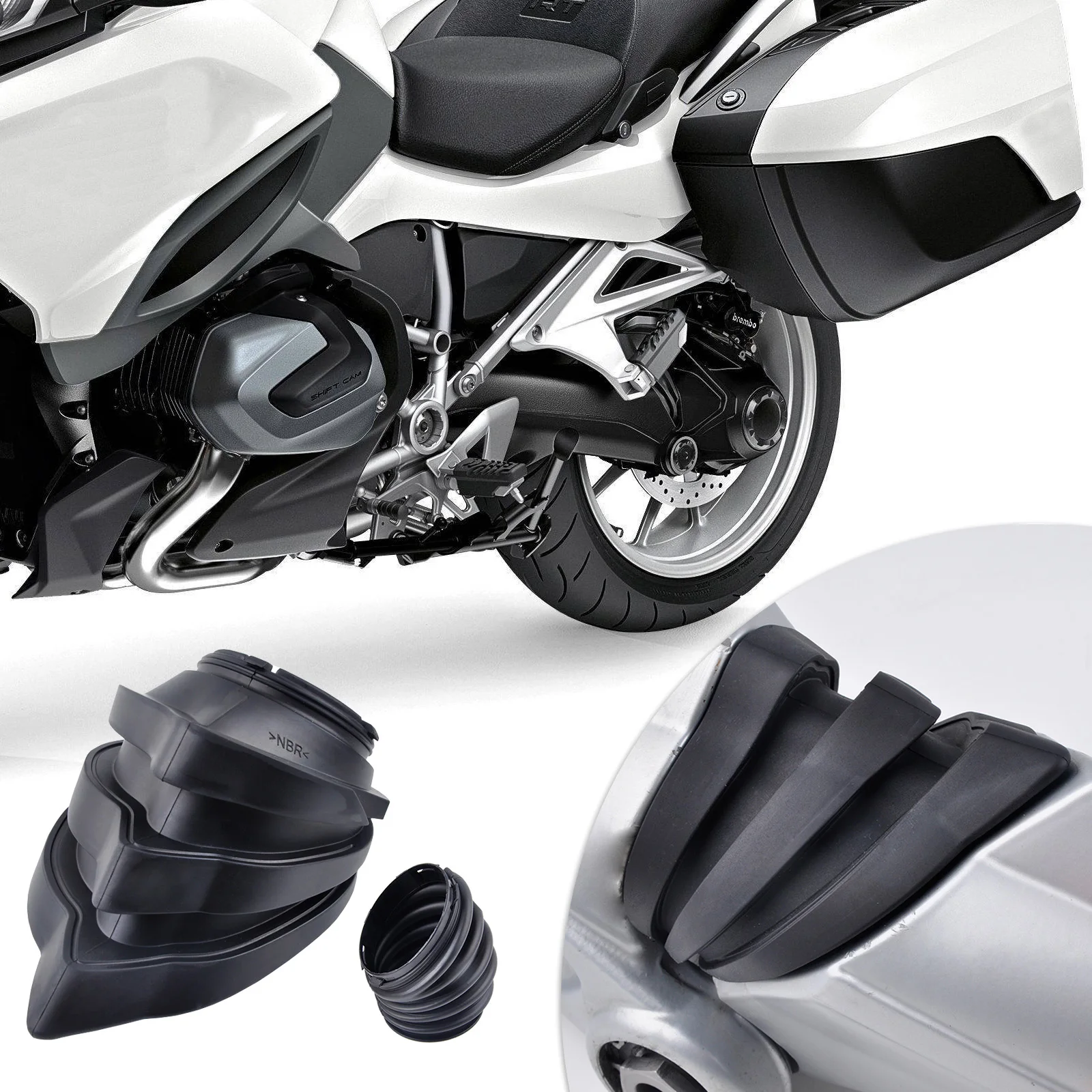

PANICAL for BMW R1200R R1200GS R1200RT S ST R900RT R nineT HP2 Engine Drive Shaft Rubber Sleeve Dust-proof Shoe Shoe Accessories