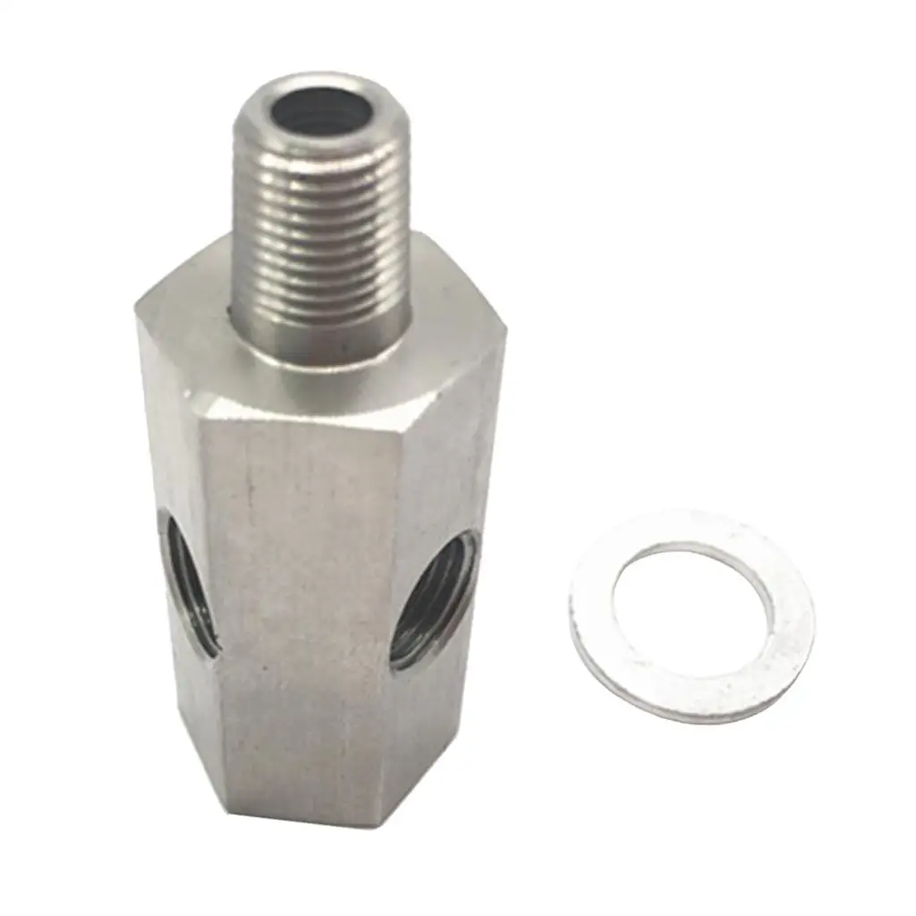 Oil Pressure Gauge Fitting Adapter M10 x 1.0 Male/Female 1/8