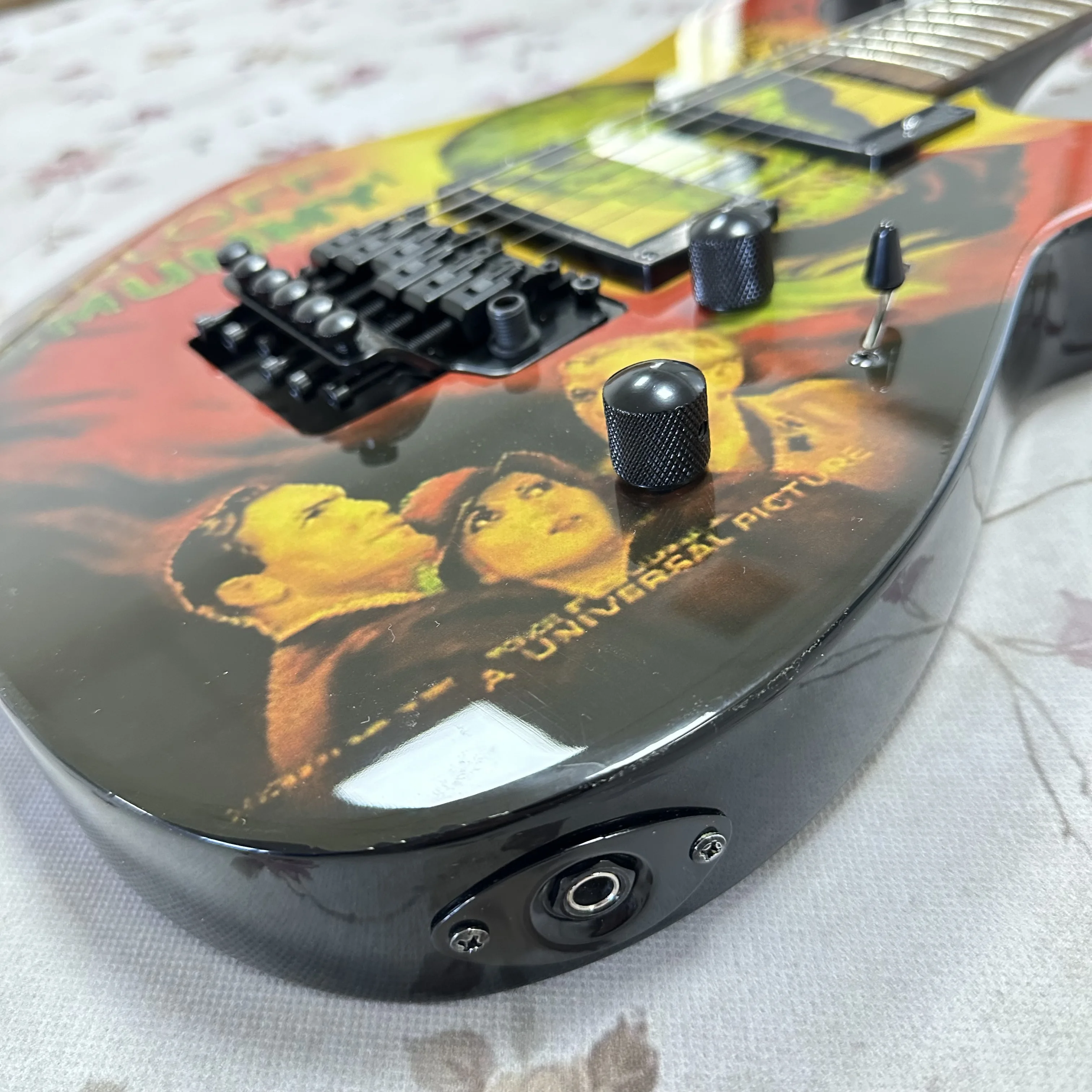 

Us Warehouse Custom Kirk Hammett KH-3 Karloff Mummy Electric Guitar Electric Guitar-Themed Gift Free Shipping