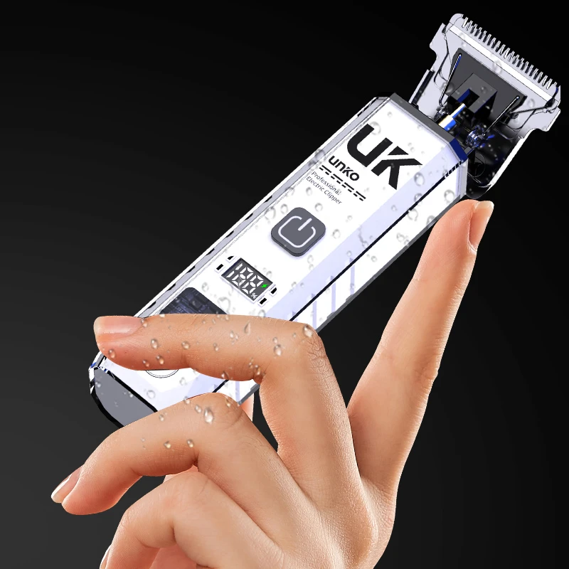 ماكينة قص الشعر الكهربائية الأوتوماتيكية بالكامل ماكينة حلاقة رقمية عالمية لكامل الأسرة ماكينة قص الشعر للبالغين قابلة لإعادة الشحن