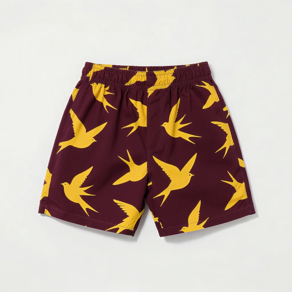 

3D Printed Men's Hawaiian Beach Shorts Flying Bird Pattern Shorts Quick-drying Outdoor Casual Fashion Men's Shorts Men Clothing