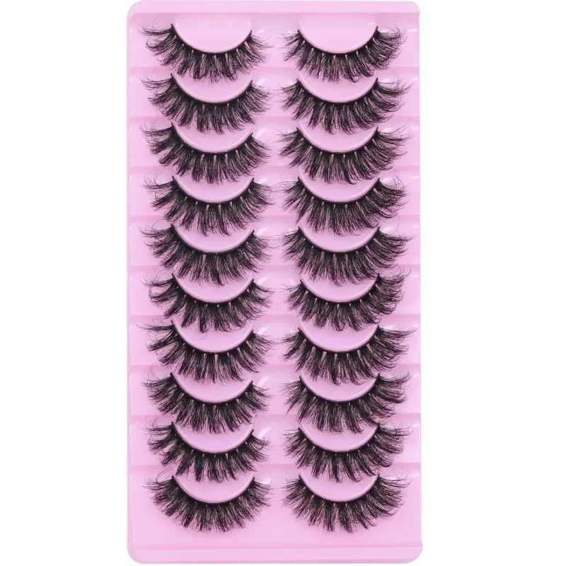 False Eyelashes, Messy, Fried, Curled, Thick and Fluffy, Paired Eyelashes, Artificial Imitation Mink