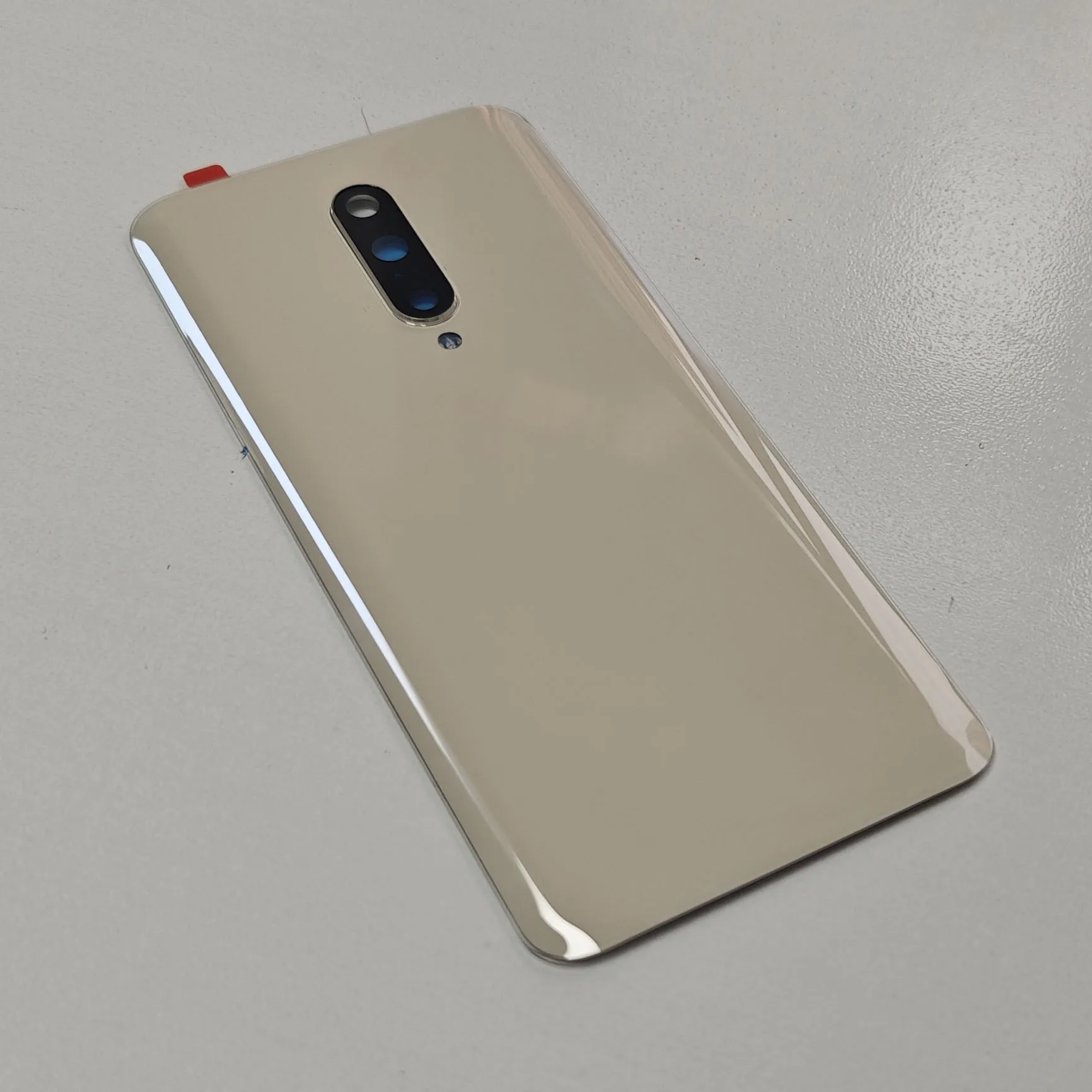 Original For Oneplus 7 Pro 7pro Glass Back Battery Cover Rear Door Housing Panel Case Replace With Camera Len with Adhesive