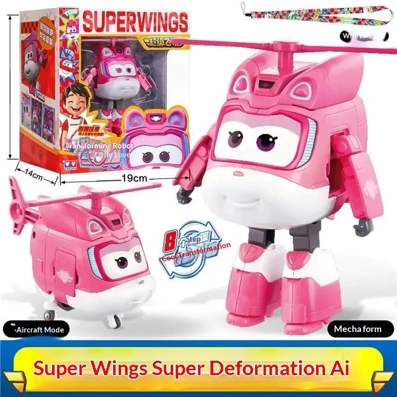 Auldey Super Wings Bucky Transformerende Robot Actiefiguur Deformatie Mecha Model Beweegbare Gewrichten Bureau Collectie Decor Speelgoed