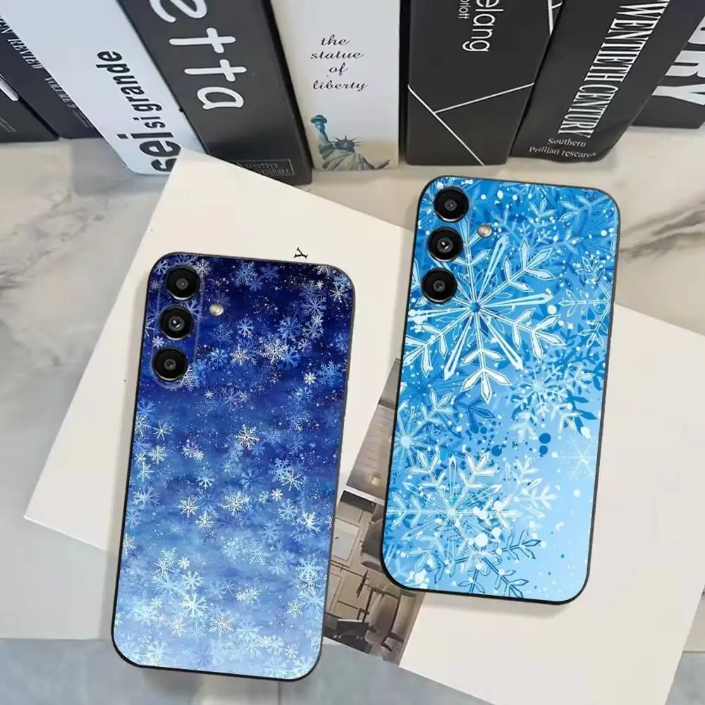 

Christmas Snowflakes Phone Case For Samsung Galaxy A20,A21s,A22,A31,A32,A52,A53,A72,73,A80 Soft Black Cover
