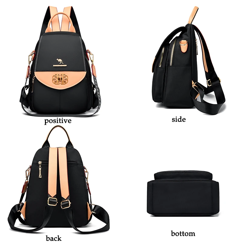 2024 Luxury Designer Women\'s Backpack Fashion Trend Color Matching Women\'s Single Shoulder Bag Multi functional Travel Bag Sac