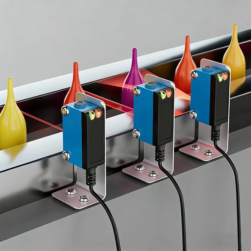 Intelligent diffuse reflection background suppression, photoelectric switch not affected by color, distance adjustable sensor