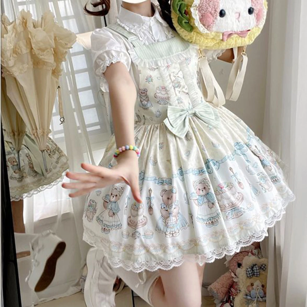Picture 5: Original Lolita Original Strap Lolita Dress Suspender Bow Cute Japanese Lo Dress Loli  summer clothing for women