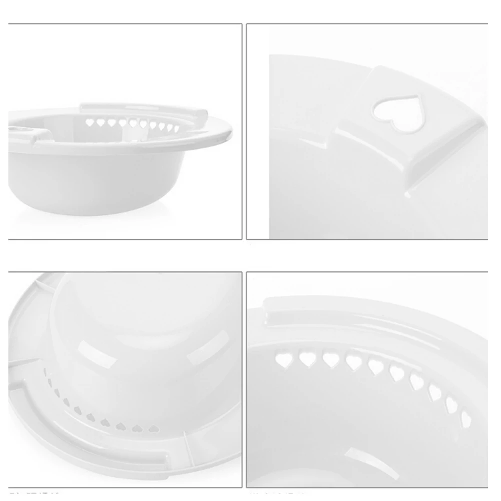 

Premium Plastic Sitz Bath for Pregnant Women White Odorless Sturdy Easy Size Toilet Soaking Hip Tub Medical Use