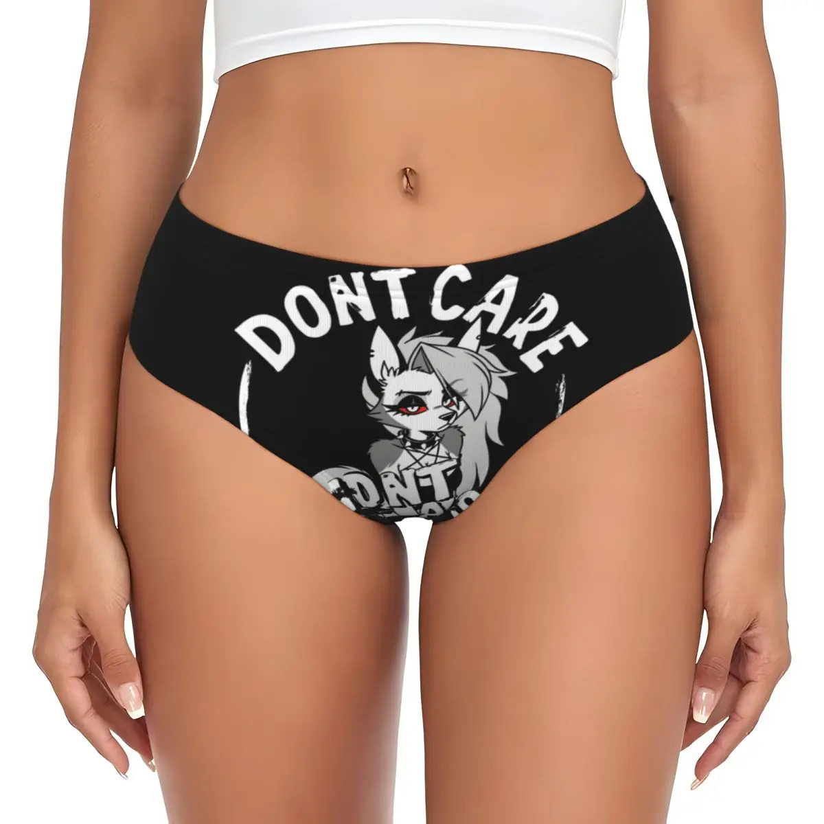 Custom Loona Do Not Care Did Not Ask Brief Panties Women Breathable Helluva Boss Underwear Valentine's Day Gift Underpants