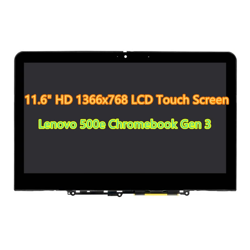 

New Screen Replacement for Lenovo 500e Chromebook Gen 3 82JB 82JC LCD Touch Screen Display Assembly 11.6" HD 1366x768