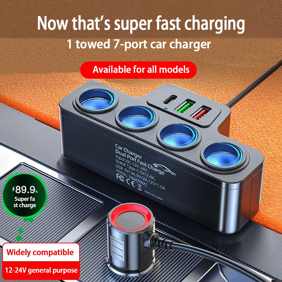 cigarette fast charger LISEN 60W Dual Port USB C Lighter Car iPad air/ 2 130W Car Charger Super Fast