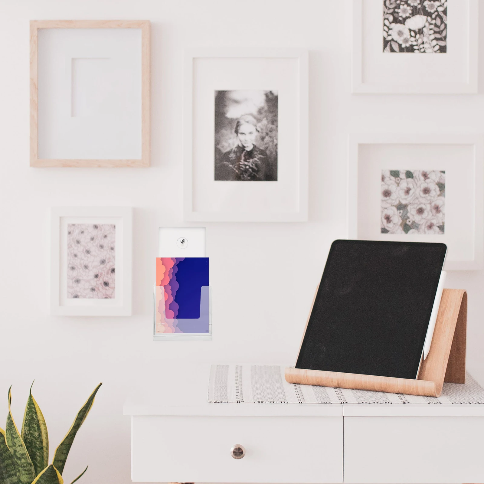 

Files Rack Office Organizers and Storage Holder Clear Display Stand Magazine Desk Desktop Shelf