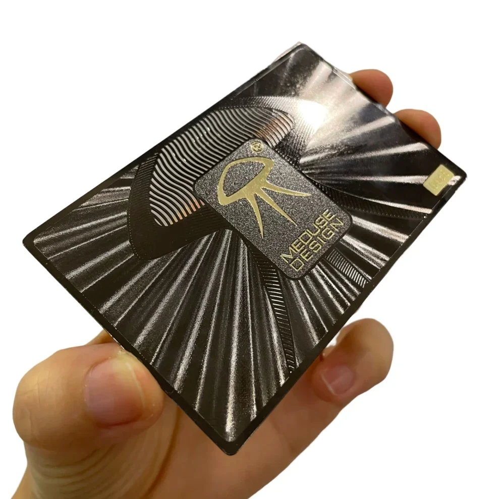 

Роскошные черные металлические визитные карточки из нержавеющей стали 304, членство, VIP-подарок, металлические карты с именем