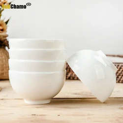 Pure White Bone China Small Ins Nordic Style Home Ceramics Restaurant Tableware Noodle Soup Rice Salad Bowls Ceramic Bowl