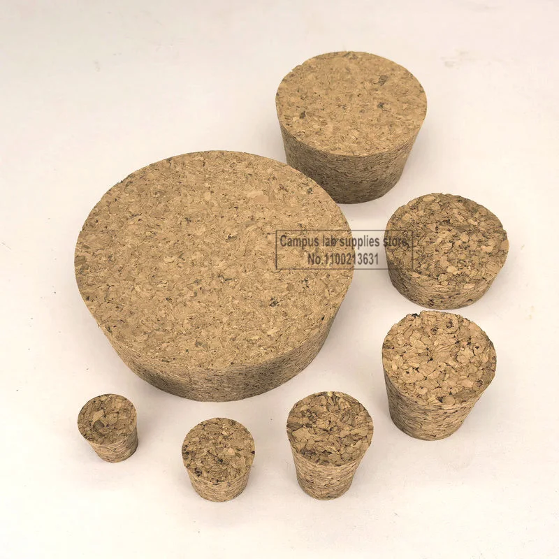 7.5mm-105mm Multi Specification Pudding Bottle Cork Stopper ConeTest Tube Plug Laboratory Supplies