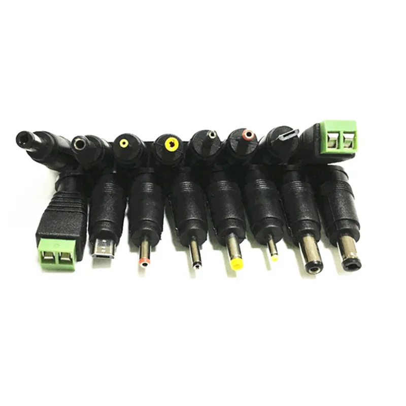 8 قطعة محول عالمي نصائح متعددة الأغراض التيار المتناوب DC5521 شاحن الطاقة إمدادات محول الشحن نصائح موصل لأجهزة الكمبيوتر المحمول المحمول
