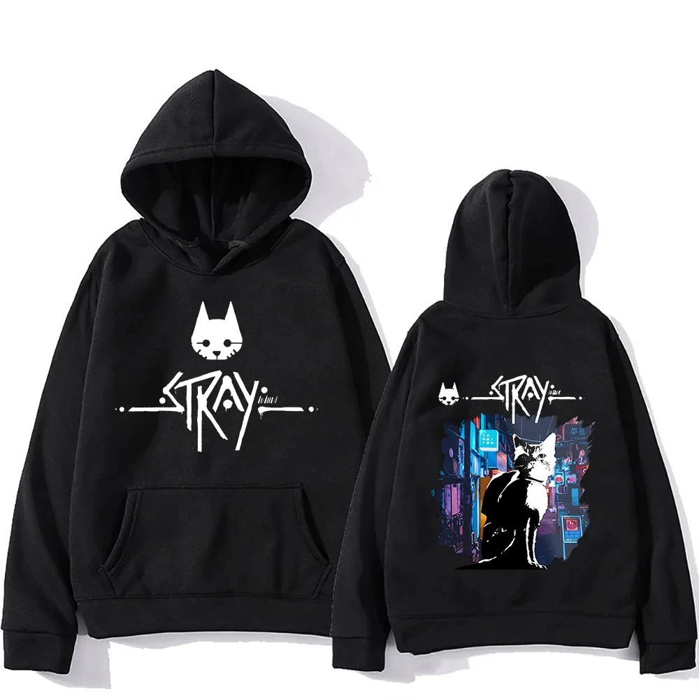 

Game Stray Cat Men's Hoodie Men's and Women's Fashion Simple Long sleeved Pullover Street Trend Large Size Sports Shirt Clothing