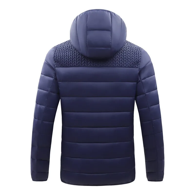 Chaqueta acolchada con capucha para hombre, abrigo grueso y cálido de Color sólido, informal, holgado y cómodo, talla grande, otoño e invierno, novedad de 2024