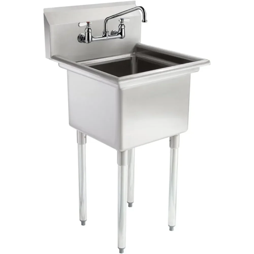 Stainless Steel Prep Utility Sink, with Faucet | 304 Stainless Steel  24