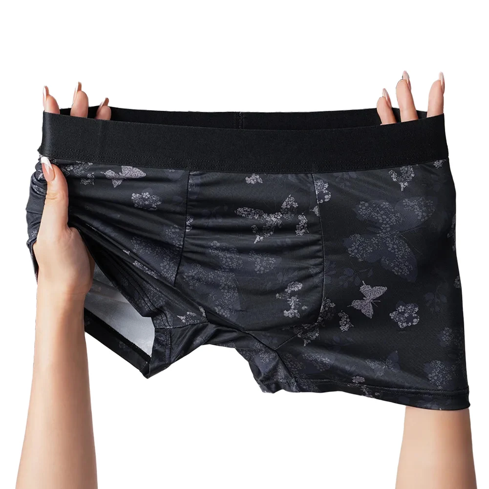 سراويل داخلية بوكسر مطبوعة كلاسيكية ناعمة للرجال مع تصميم حقيبة على شكل حرف U ملابس داخلية قابلة للتمدد للاستخدام اليومي #2