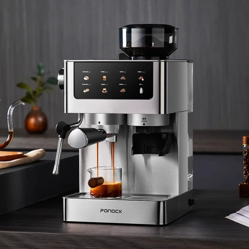 Cafetera Espresso Cold Brew Compact para el hogar: cuerpo de acero inoxidable, moler todo en uno con control de temperatura constante