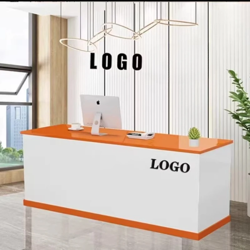 

With Drawers Reception Desk Luxury Cafe Counter Business Reception Desk Modern Supermarket Comptoir Caisse Corner Furniture