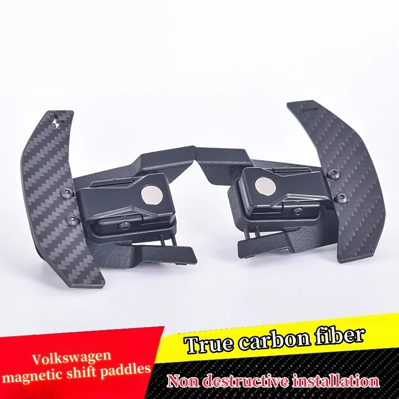 Customized Genuine Carbon Fiber Magnetic Shift Paddles For Volkswagen Polo Golf 6 7 8 GTI Passat Tiguan Shangku CC Magotan